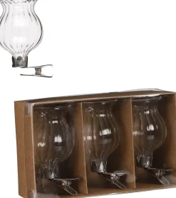 Mica Decorations vaas op clip klassiek transparant D 4 H 6 cm