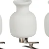 Mica Decorations vaas op clip wit D 4 H 6 cm 3 stuks