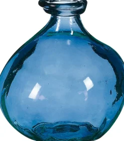 Mica Decorations vaas Organic blauw D 16 H 18 cm