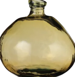 Mica Decorations vaas Organic geel D 26 H 33 cm