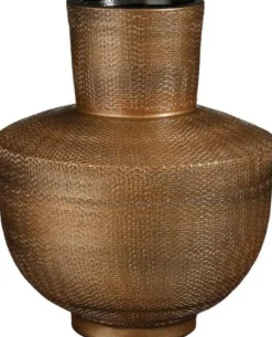Mica Decorations vaas Porto bruin D 25 H 29 cm