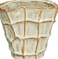 Mica Decorations vaas Salva crème 18 x 11,5 x 16,5 cm