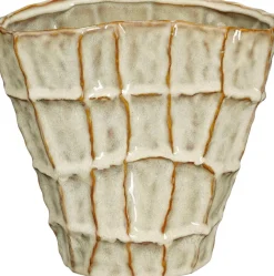 Mica Decorations vaas Salva crème 22 x 14,5 x 21 cm