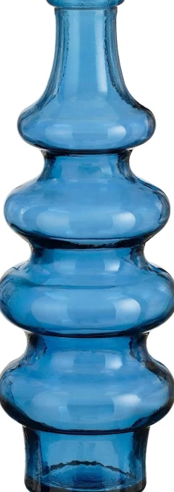 Mica Decorations vaas Sira blauw D 14,5 H 40 cm