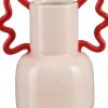 Mica Decorations vaas Vivi roze / rood 21 x 14 x 22 cm