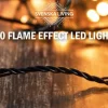 Miniverlichting vlam effect met 120 lampjes warm white 9 m