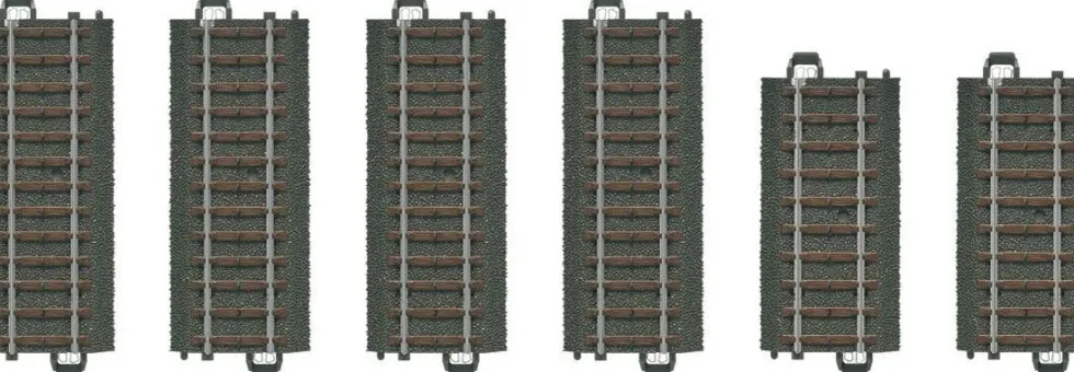 Märklin Start Up kerstdorpminiatuur railset recht 11,2 x 5,4 x 4,2 cm 6-delig