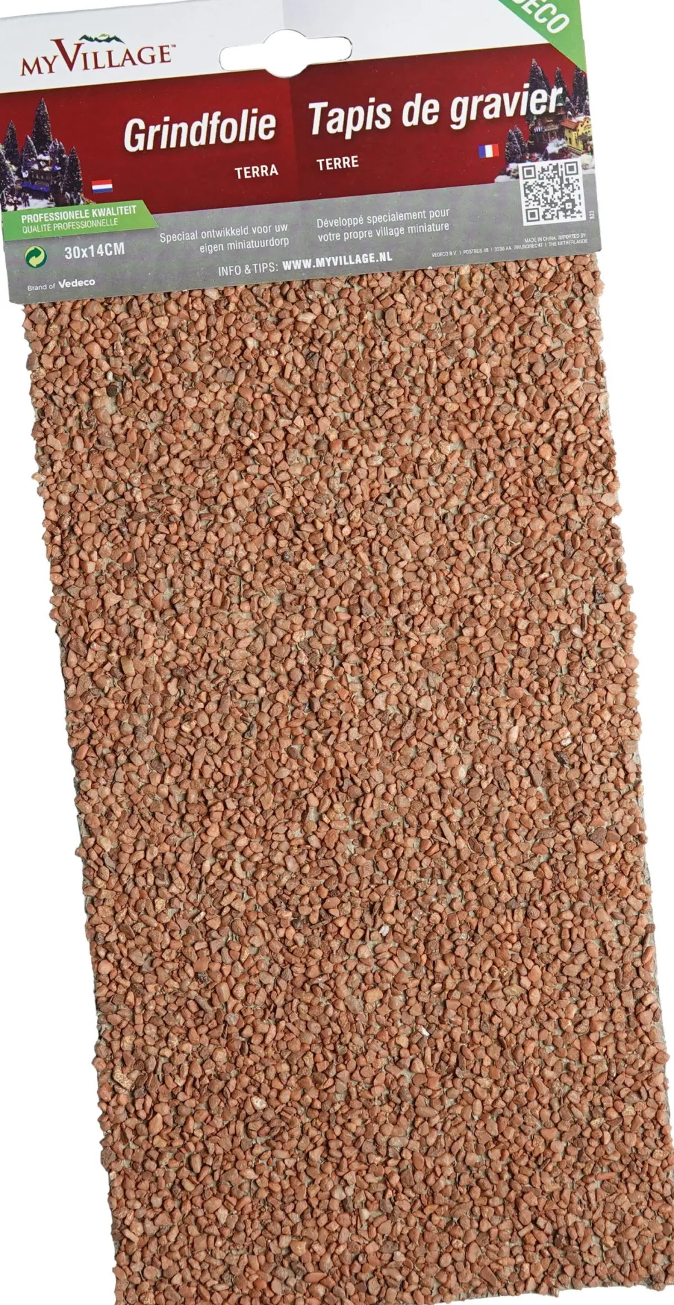 My Village kerstdorp ondergrond grindmat terracotta 30 x 14 x 1 cm