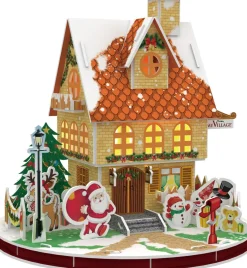 My Village kersthuisje 3D puzzel LED 20 x 20 x 20 cm