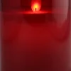 Peha Magic LED kaars in glas rood D 7,5 H 10 cm