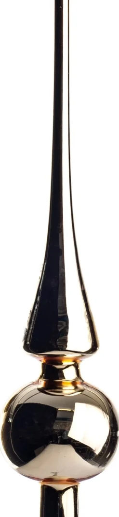 Piek glas 26 cm goud