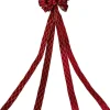 Piek strik met linten ruiten rood 130 x 33 cm