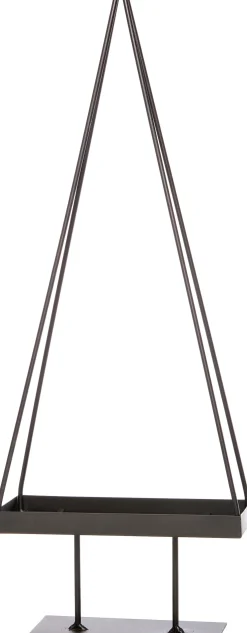 Piramide op voet metaal H 101 cm zwart