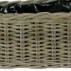 Plantenbak ovaal 50 x 20 x 20 cm grijs