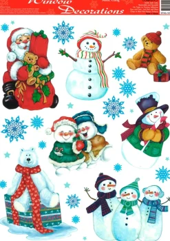 Raamsticker kerst gekleurd 30 x 42 cm