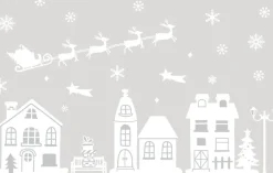 Raamsticker XL kerstmis winter 107 x 69 cm 4 stuks