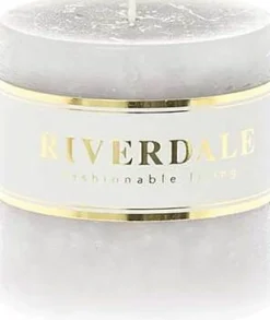 Riverdale stompkaars Pillar grijs 30 uur D 7 H 7 cm