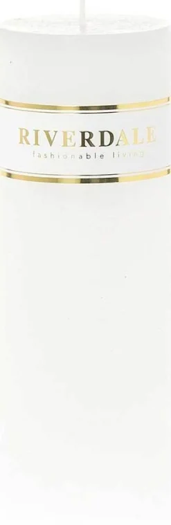 Riverdale stompkaars Pillar wit 90 uur D 7 H 20 cm
