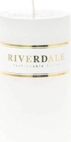 Riverdale stompkaars Pillar wit 60 uur D 7 H 14 cm