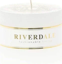 Riverdale stompkaars Pillar wit 45 uur D 9 H 9 cm