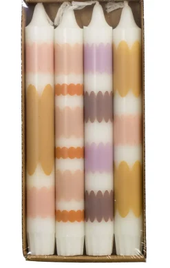 Rustik Lys dinerkaars By Kimmi multi 7 uur D 2,2 H 20 cm 4 stuks