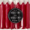 Rustik Lys dinerkaars Cadeau rood 5 uur 6 stuks