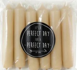 Rustik Lys dinerkaars Cadeau beige 5 uur 6 stuks