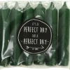 Rustik Lys dinerkaars Cadeau groen 6 uur 6 stuks