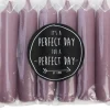 Rustik Lys dinerkaars Cadeau paars 6 uur 6 stuks
