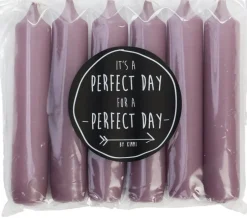 Rustik Lys dinerkaars Cadeau paars 6 uur 6 stuks
