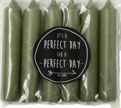 Rustik Lys dinerkaars Cadeau groen 5 uur 6 stuks