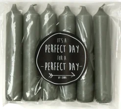 Rustik Lys dinerkaars Cadeau grijs 5 uur 6 stuks