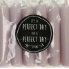 Rustik Lys dinerkaars Cadeau paars 6 uur 6 stuks
