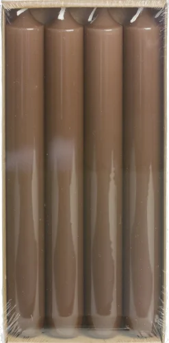Rustik Lys dinerkaars Gloss bruin 8 uur 4 stuks
