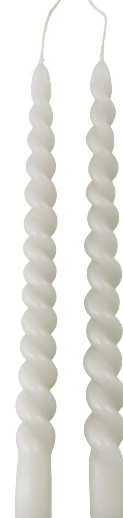 Rustik Lys dinerkaars Swirl grijs 8,5 uur 2 stuks