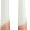 Rustik Lys dinerkaars Tweeling wit / bruin 8 uur D 2,2 H 29 cm 2 stuks