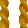 Rustik Lys dinerkaars Twist geel 8,5 uur 2 stuks