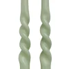 Rustik Lys dinerkaars Twist groen 8,5 uur 2 stuks