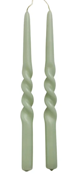 Rustik Lys dinerkaars Twist groen 8,5 uur 2 stuks