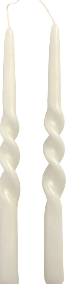 Rustik Lys dinerkaars Twist grijs 8,5 uur 2 stuks