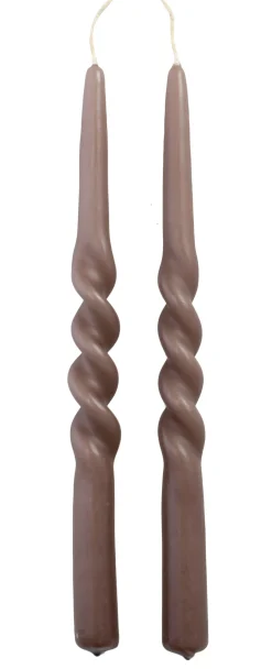 Rustik Lys dinerkaars Twist paars 8,5 uur 2 stuks
