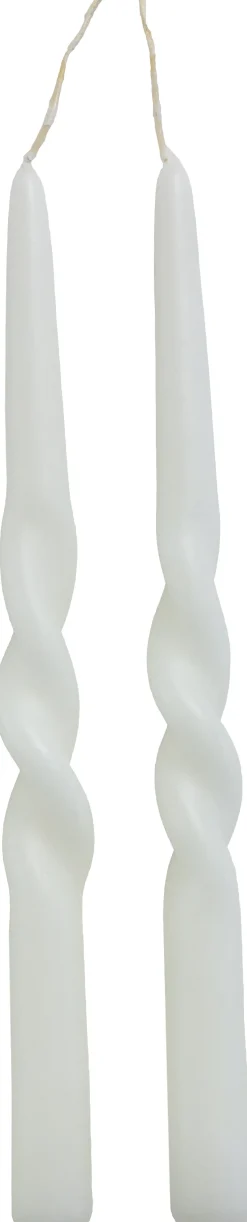 Rustik Lys dinerkaars Twist wit 8,5 uur 2 stuks