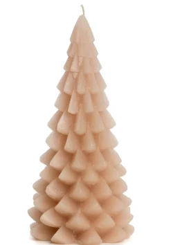 Rustik Lys stompkaars Kerstboom roze 42 uur D 10 H 20 cm