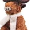 SID kerstfiguur Hooglander zittend bruin 20 x 22 x 25 cm