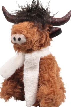 SID kerstfiguur Hooglander zittend bruin 20 x 22 x 25 cm