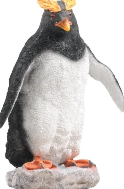 SID kerstfiguur kuifpinguin staand zwart / wit 21 x 17 x 30 cm