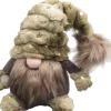 SID kerstfiguur Slaapmuts gnoom bruin / groen 13 x 19 x 36 cm