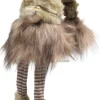 SID kerstfiguur Slaapmuts gnoom bruin / groen 10 x 12 x 42 cm