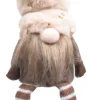 SID kerstfiguur Toby gnoom bungelbeen wit / beige 7 x 7 x 33 cm