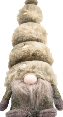 Sid kerstfiguur Toby gnoom groen 8,5 x 7,5 x 18 cm
